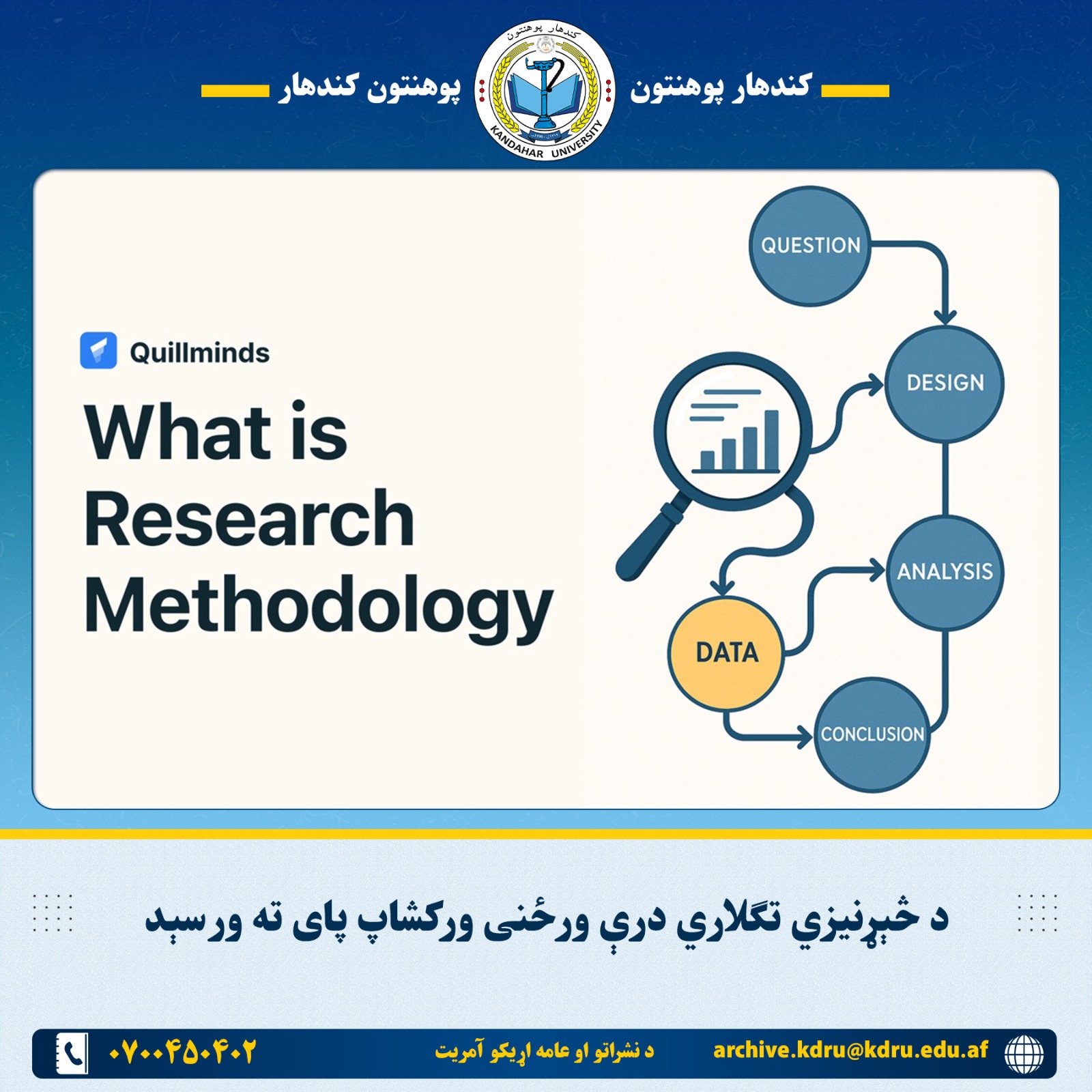 د څېړنیزي تګلاري درې ورځنی ورکشاپ پای ته ورسېد
